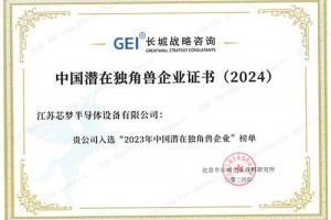 中國潛在獨(dú)角獸企業(yè)證書
